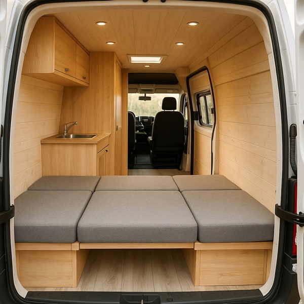 coussin van aménagé